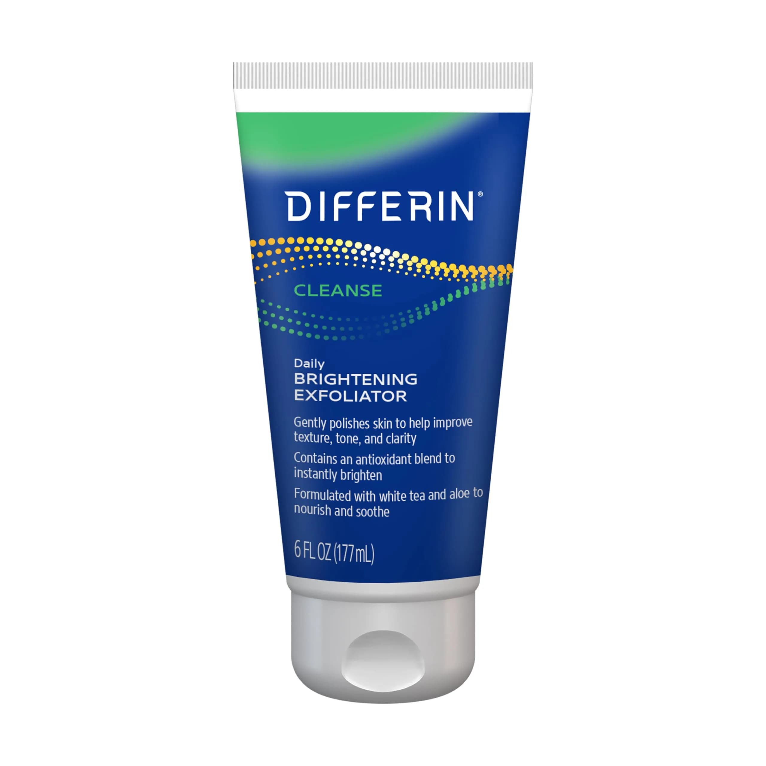 Differin Daily Brightening Face Scrub Exfoliator for Acne Prone Skin, 6oz | Gentle, Brightening & Nourishing