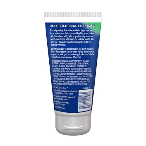 Differin Daily Brightening Face Scrub Exfoliator for Acne Prone Skin, 6oz | Gentle, Brightening & Nourishing thumbnail 6