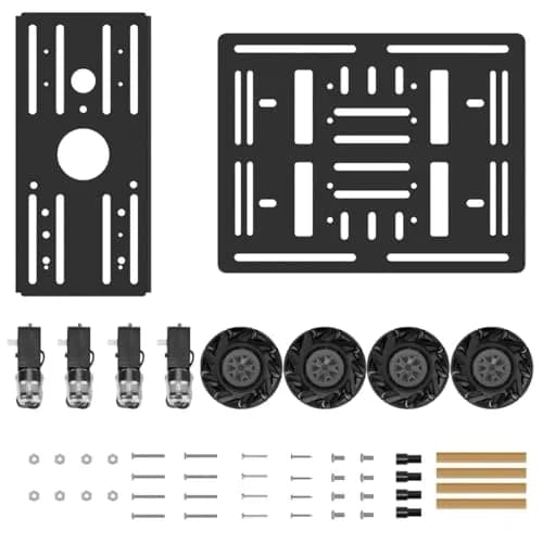 LewanSoul Mecanum Robot Chassis Car Kit 180x140x89mm | Aluminum Alloy Frame with 360° Omnidirectional Wheels thumbnail 4