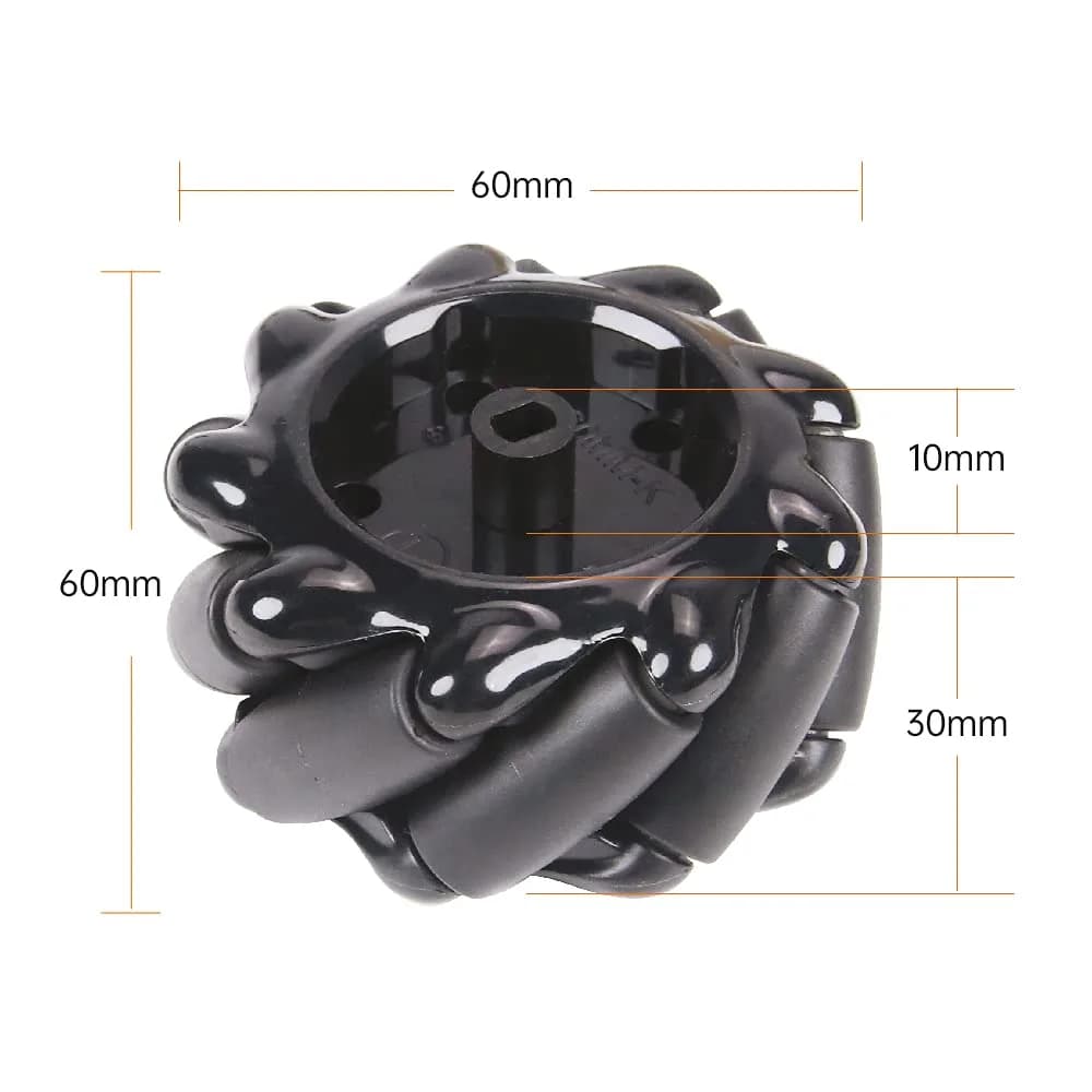 LewanSoul Mecanum Robot Chassis Car Kit 180x140x89mm | Aluminum Alloy Frame with 360° Omnidirectional Wheels - view 9