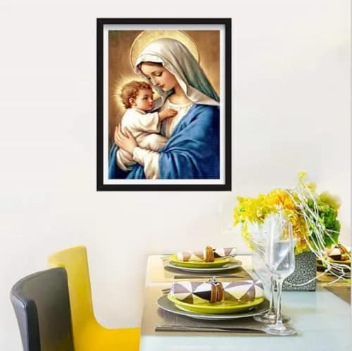 F-CANLAN Virgin Mary Bless the Child Diamond Art Kit 30x40cm (12x16 inches) | Full Drill Religious Artwork thumbnail 4