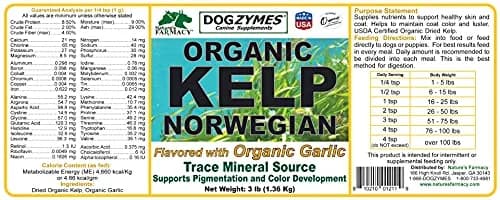 Dogzymes Organic Norwegian Kelp Enhanced with Garlic 6 Pound | Supports Thyroid & Skin thumbnail 2