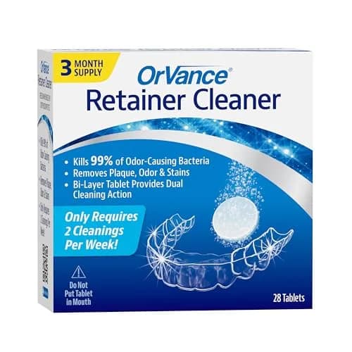 OrVance Retainer Cleaner Tablets 28 Count (3 Month Supply) | Cleans Orthodontic Appliances Twice Weekly thumbnail 1