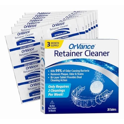 OrVance Retainer Cleaner Tablets 28 Count (3 Month Supply) | Cleans Orthodontic Appliances Twice Weekly thumbnail 2