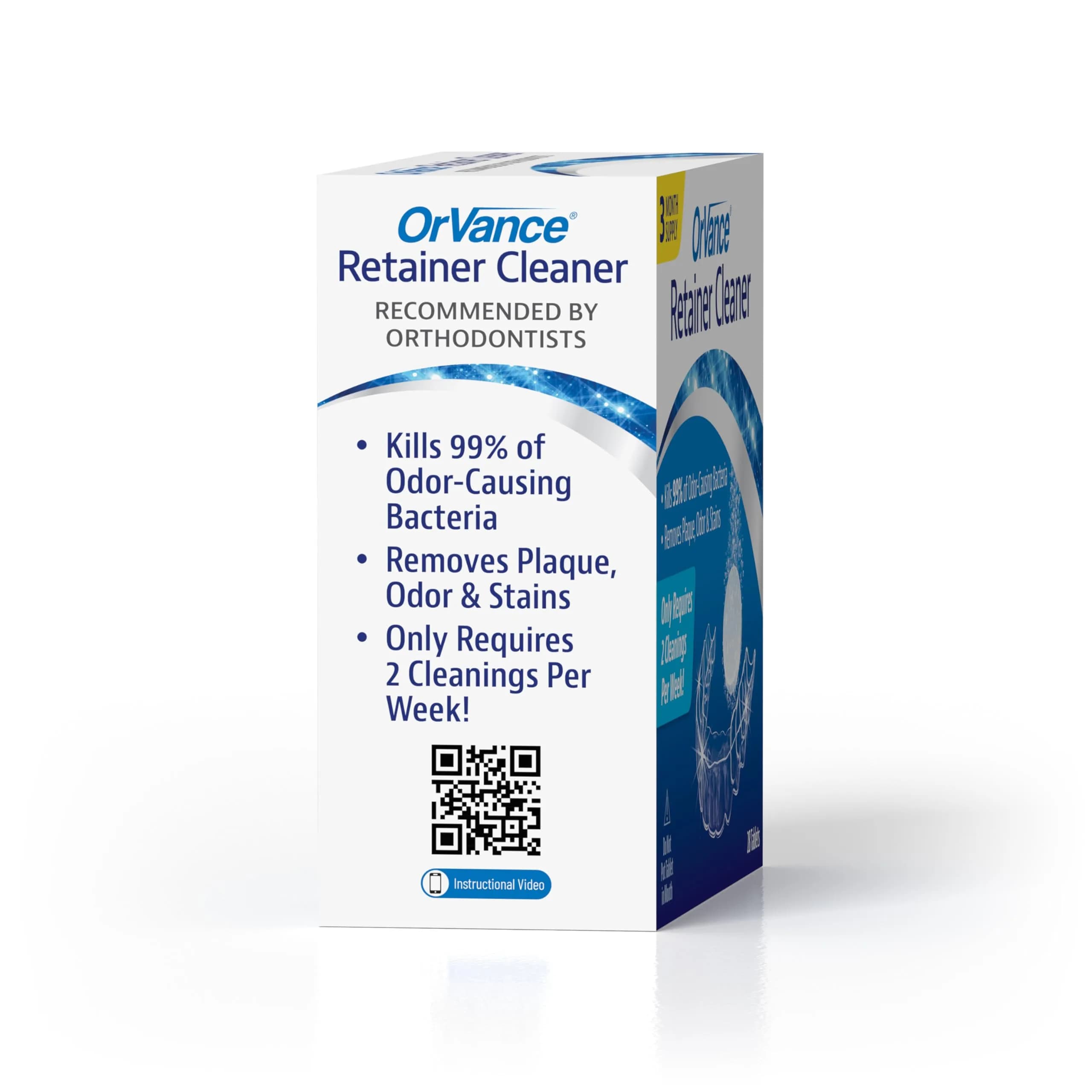 OrVance Retainer Cleaner Tablets 28 Count (3 Month Supply) | Cleans Orthodontic Appliances Twice Weekly - view 4
