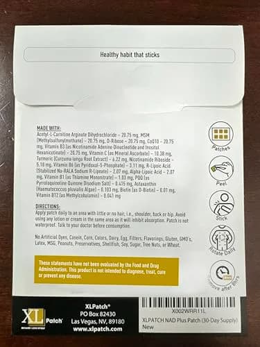 XLPATCH NAD Patches 30 Count | Supports Wellness with Amino Acids thumbnail 2