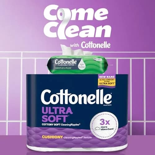 Cottonelle Ultra ComfortCare Soft Toilet Paper 32 Family Mega Rolls | 2-Ply, 10400 Sheets thumbnail 4