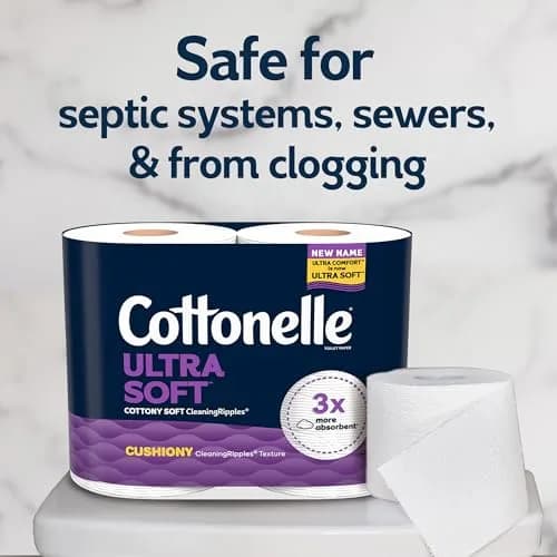 Cottonelle Ultra ComfortCare Soft Toilet Paper 32 Family Mega Rolls | 2-Ply, 10400 Sheets thumbnail 5