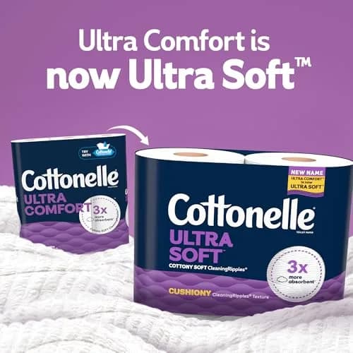 Cottonelle Ultra ComfortCare Soft Toilet Paper 32 Family Mega Rolls | 2-Ply, 10400 Sheets thumbnail 2