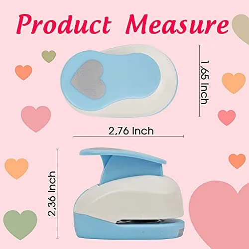 ECOHU Heart Punch for Paper Crafts 1-Inch | Easy Spring-Action Lever for Card Making & Scrapbooking thumbnail 5