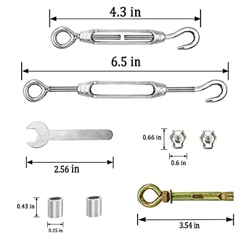 MHY 16ft (4.88m) Heavy Duty 304 Stainless Steel Clothesline | Windproof & Rust-Resistant for Outdoor/Indoor Drying thumbnail 2