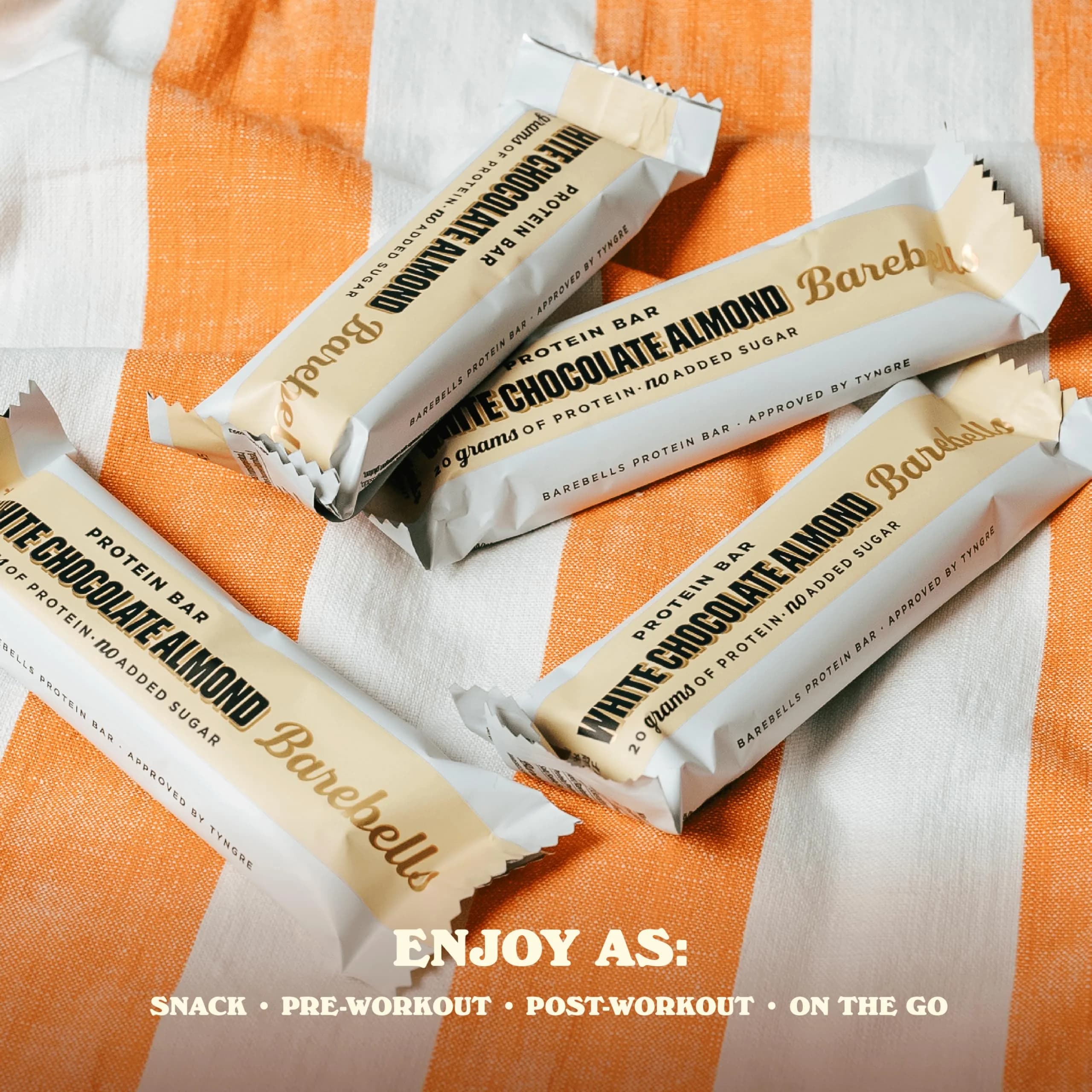 BAREBELLS White Chocolate Almond Protein Bars 24 Count | Chocolate Protein Bar thumbnail 3