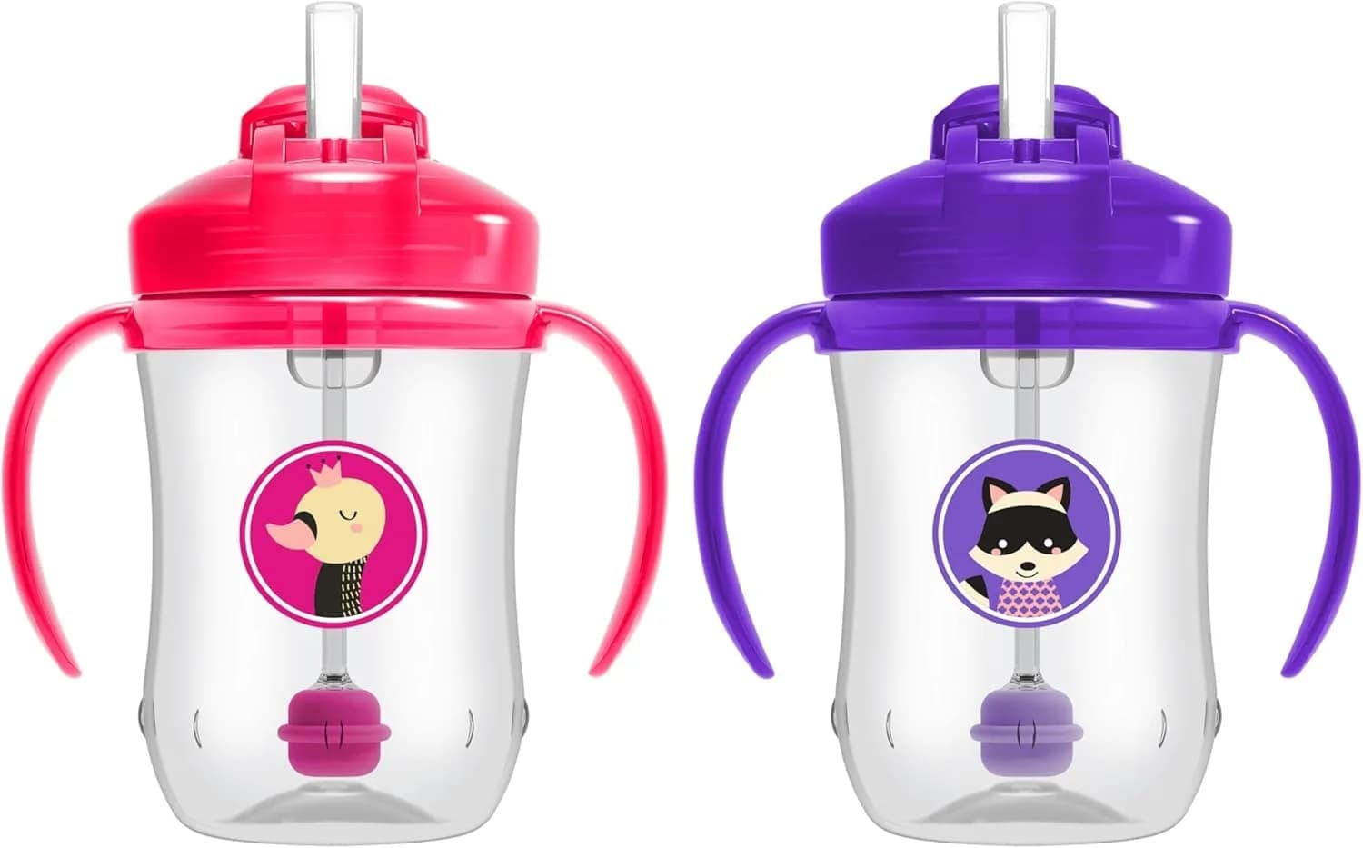 Dr. Brown's Milestones Baby's First Straw Cup 270ml (9 oz) | Spill-Proof Training Cup with Weighted Straw