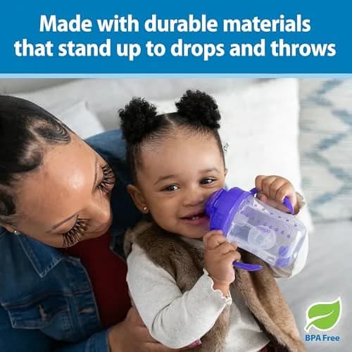 Dr. Brown's Milestones Baby's First Straw Cup 270ml (9 oz) | Spill-Proof Training Cup with Weighted Straw thumbnail 5