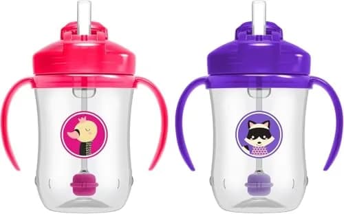 Dr. Brown's Milestones Baby's First Straw Cup 270ml (9 oz) | Spill-Proof Training Cup with Weighted Straw thumbnail 1