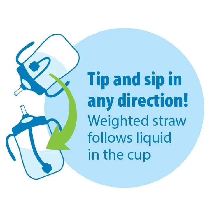 Dr. Brown's Milestones Baby's First Straw Cup 270ml (9 oz) | Spill-Proof Training Cup with Weighted Straw - view 2