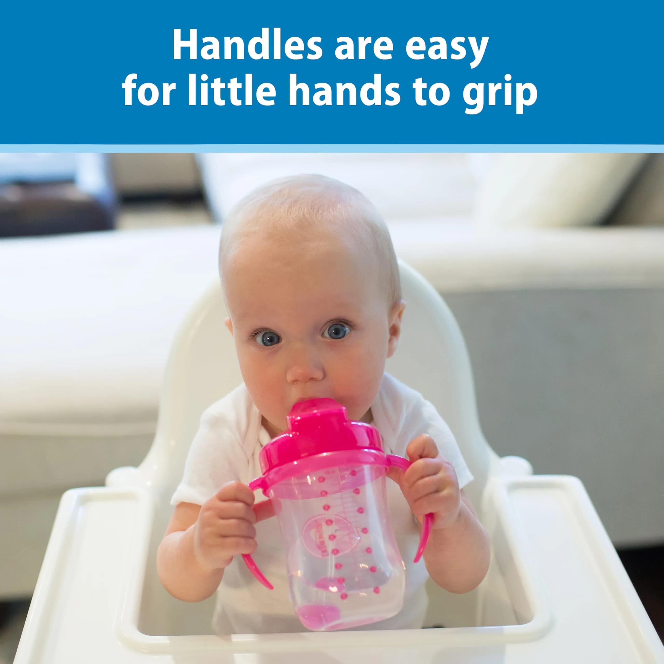 Dr. Brown's Milestones Baby's First Straw Cup 270ml (9 oz) | Spill-Proof Training Cup with Weighted Straw - view 3
