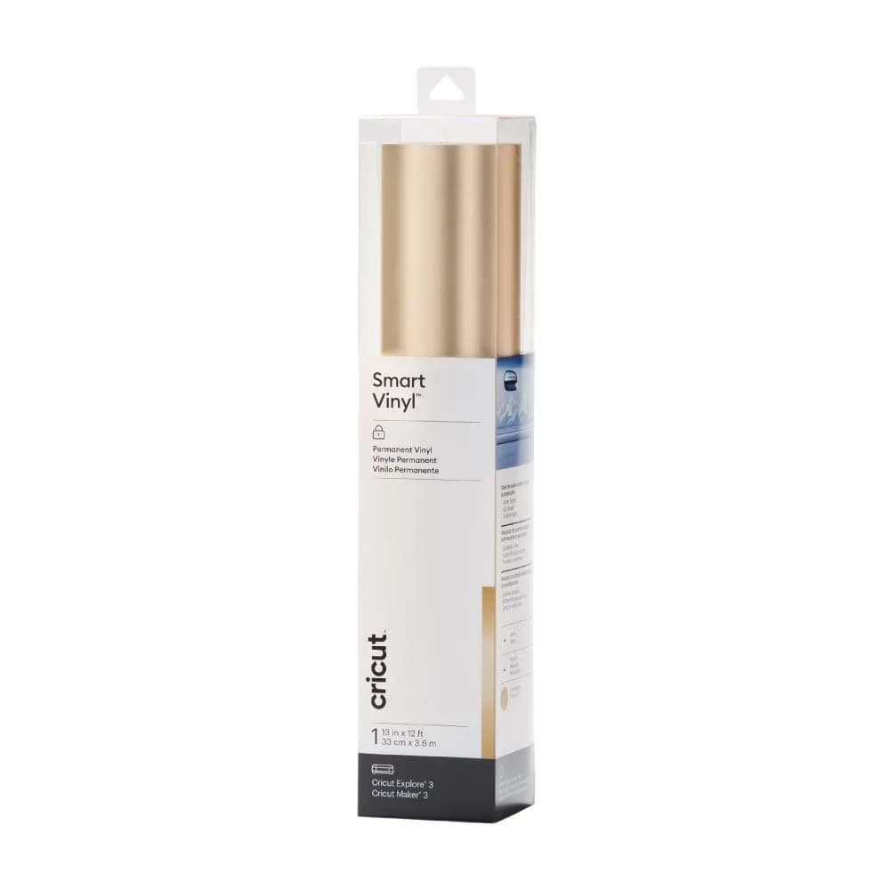 Cricut Smart Permanent Vinyl Matte Metallic Champagne 33cm x 3.7m (13in x 12ft) | Matless Cutting for Long Cuts