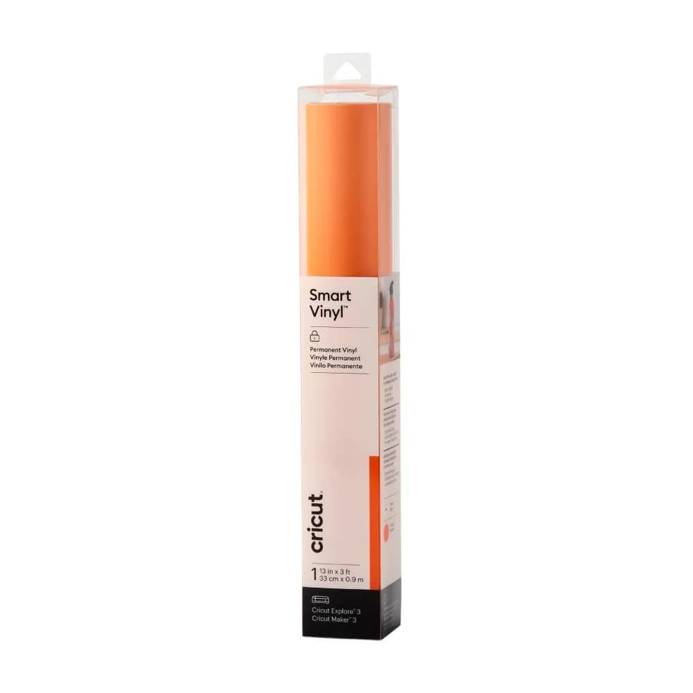 Cricut Smart Permanent Vinyl Orange 3ft (33cm) Roll | Matless Cutting for DIY Projects - main product image