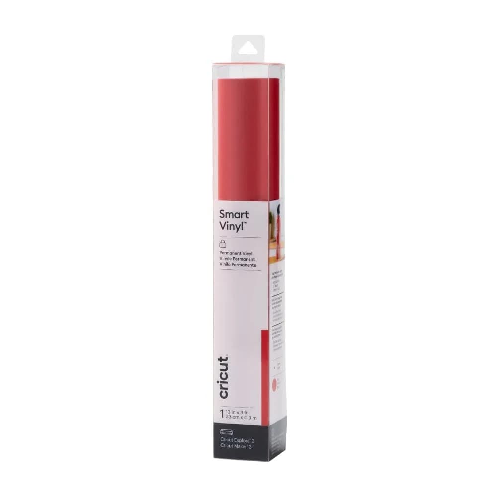 Cricut Smart Permanent Vinyl, Red - Single 3ft Roll (33cm x 0.9m) | Matless Cutting for Cricut Maker 3 & Explore 3 - main product image