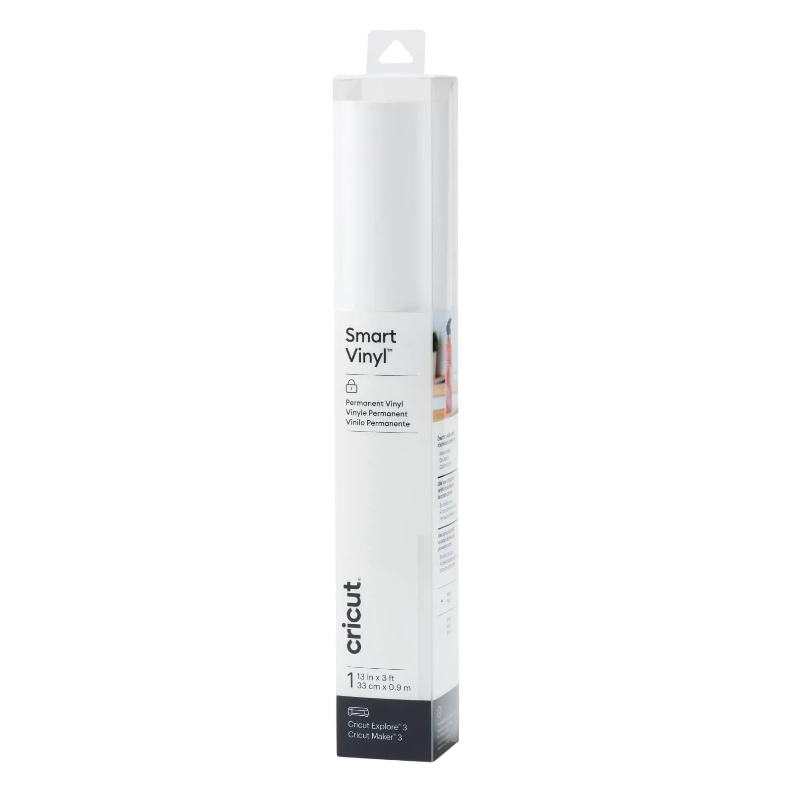 Cricut Smart Permanent Vinyl - White, 13in x 3ft Roll | Matless Cutting for Maker 3 & Explore 3 - main product image
