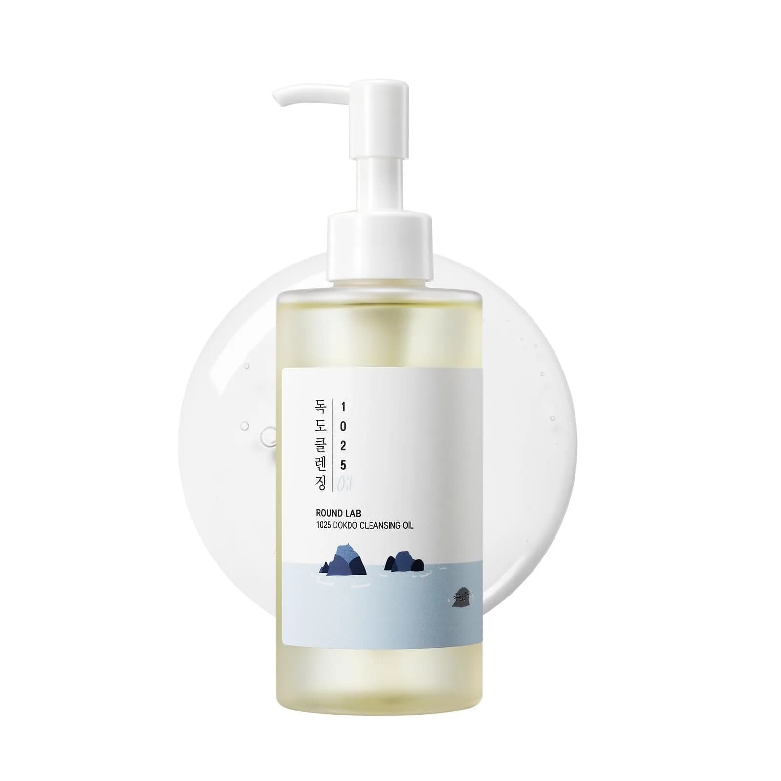 ROUND LAB 1025 Dokdo Cleansing Oil 200ml (6.76 Fl Oz) | Fragrance-Free Makeup Remover for Sensitive Skin — Clear