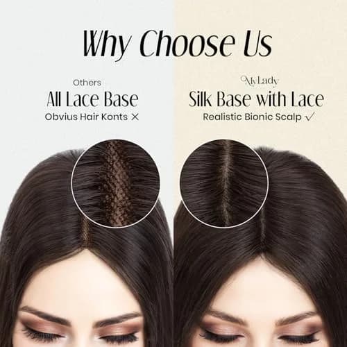 MY-LADY Real Human Hair Topper for Women 7 x 13cm Silk Base 10" Jet Black | Natural, Breathable & Secure thumbnail 4