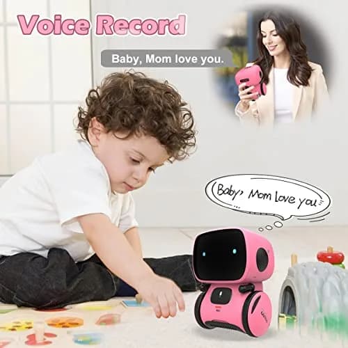 KaeKid Interactive Smart Robot Toy for Girls 3-5, Voice Control, Singing, Dancing, Repeating, Recording | Pink thumbnail 7