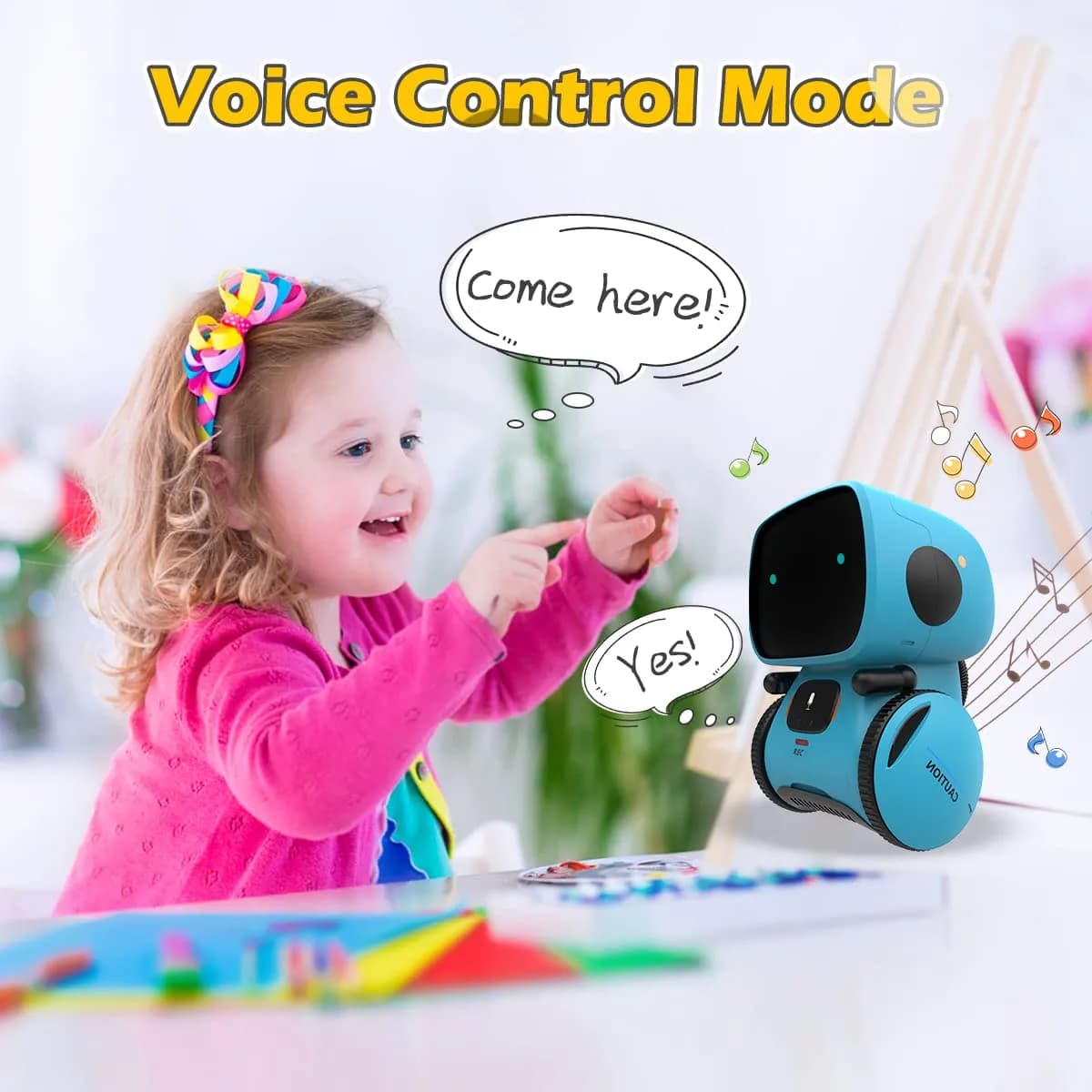 KaeKid Interactive Smart Robot Toy with Voice Control, Touch Sensor, Singing & Dancing, 15.5 cm (6.1 Inch) | Programmable Robot for Kids Age 3-8 thumbnail 5