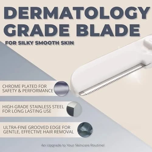 Jasclair Dermaplaning Razor for Women - Face Shaver for Peach Fuzz & Brows, 6 Count | Gentle Exfoliation & Eyebrow Shaping thumbnail 5