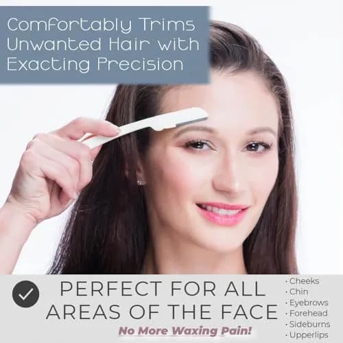 Jasclair Dermaplaning Razor for Women - Face Shaver for Peach Fuzz & Brows, 6 Count | Gentle Exfoliation & Eyebrow Shaping thumbnail 6