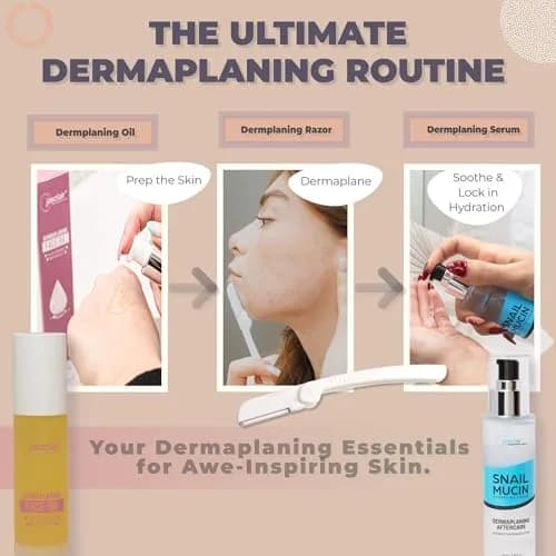 Jasclair Dermaplaning Razor for Women - Face Shaver for Peach Fuzz & Brows, 6 Count | Gentle Exfoliation & Eyebrow Shaping thumbnail 7
