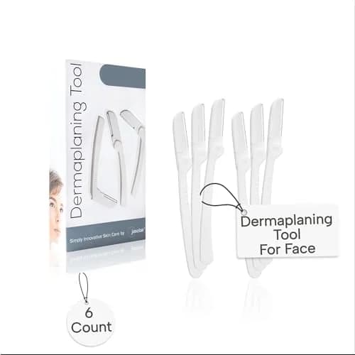 Jasclair Dermaplaning Razor for Women - Face Shaver for Peach Fuzz & Brows, 6 Count | Gentle Exfoliation & Eyebrow Shaping thumbnail 8