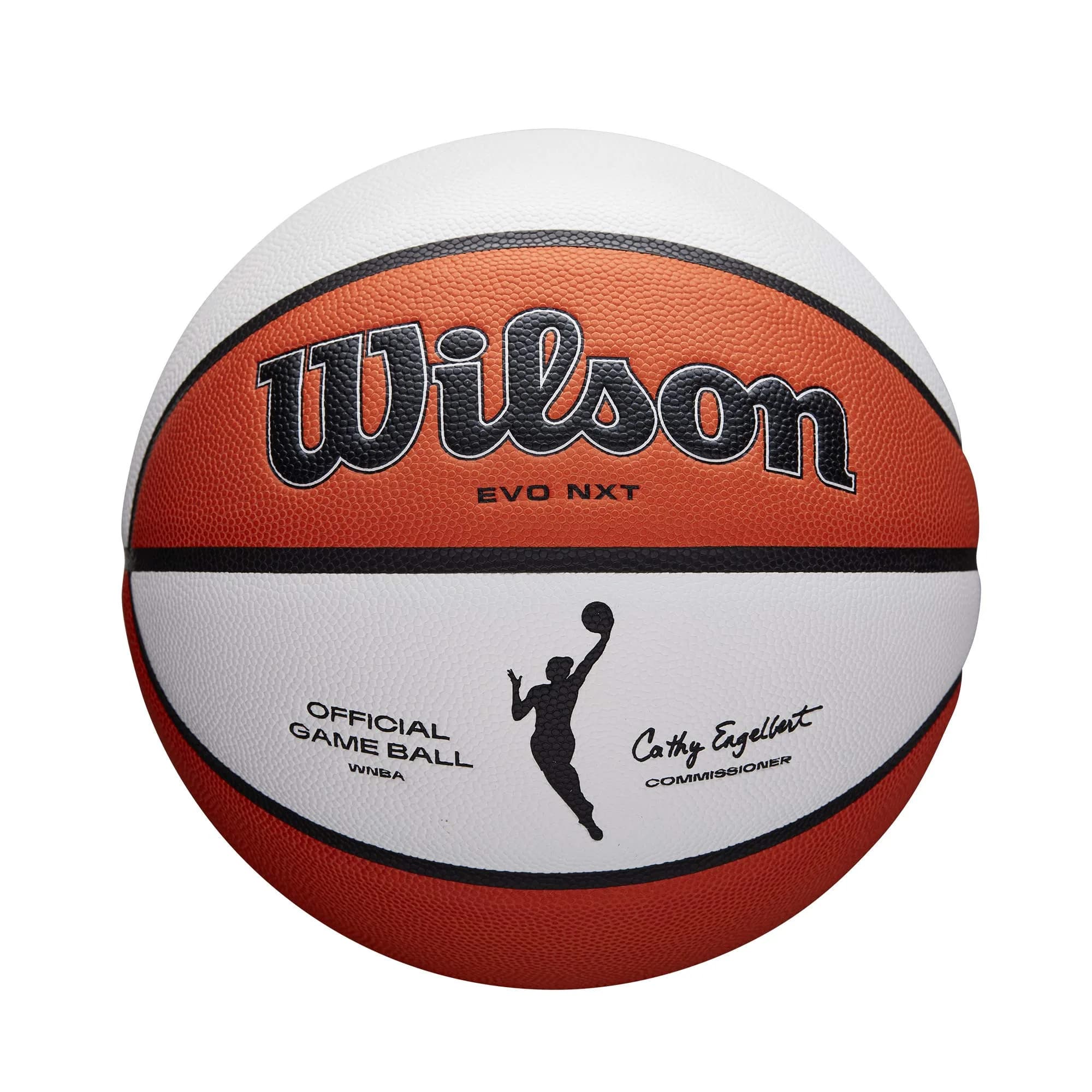 Wilson WNBA Official Game Basketball - Size 6 28.5" (72.4 cm) | Evo NXT Composite Leather — Orange/White