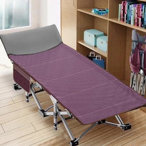 Slsy Folding Camping Cot for Adults with Mat & Carry Bag, 28in Wide, 400kg (880Lbs) thumbnail 3