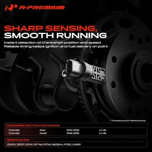 A-Premium Engine Camshaft Position Sensor | OEM-Standard Replacement, 3 Pins, Black thumbnail 2