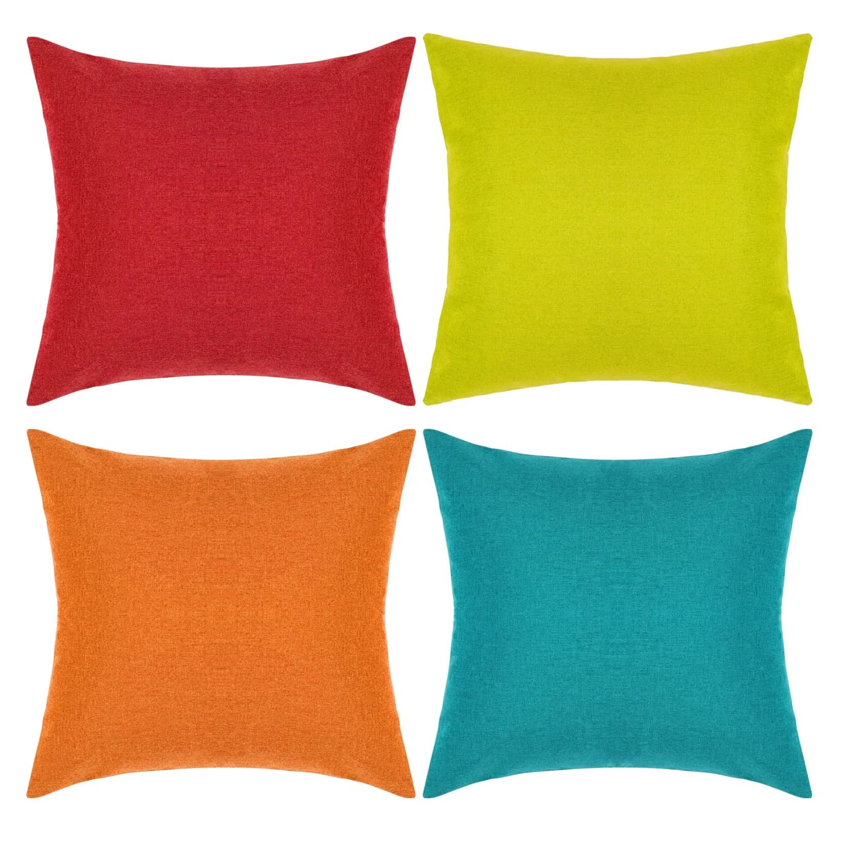 yeabwps Decorative Outdoor Waterproof Throw Pillow Covers 45x45 cm (18x18 Inches) Pack of 4 | Vibrant Colors for Patio & Garden - main product image