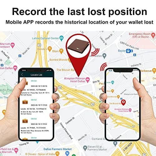 SMART LB Slim Leather Wallet Tracker Card Holder with Bluetooth Finder & App Control | 11 cm (4.3 in) x 9 cm (3.5 in) x 2 cm (0.8 in) thumbnail 5
