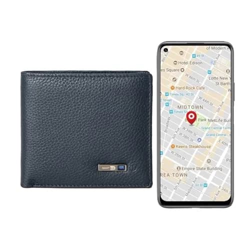 SMART LB Electronic Finder Wallet Tracker & GPS Locator Horizontal | Slim Minimalist Leather Wallet thumbnail 1