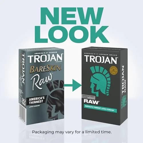 TROJAN BareSkin Raw Thin Condoms, Lubricated, 24 Count Pack thumbnail 2