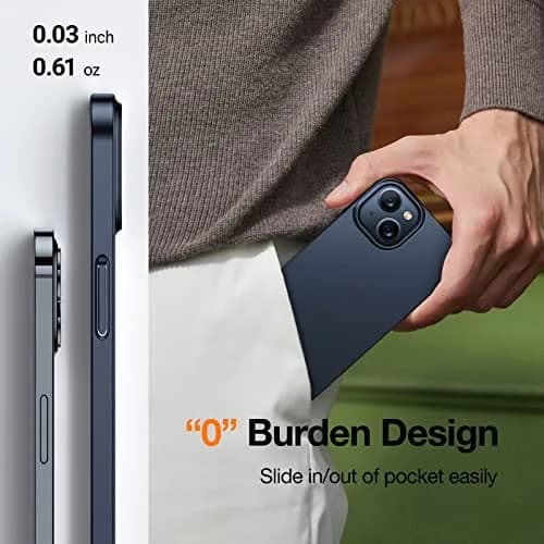 TORRAS Slim Fit for iPhone 13 Mini Case Thin 6.3" Velvety Matte Black | Ultra-Thin & Protective thumbnail 7
