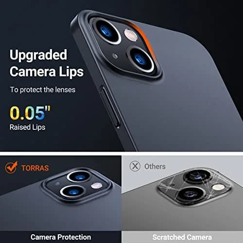 TORRAS Slim Fit for iPhone 13 Mini Case Thin 6.3" Velvety Matte Black | Ultra-Thin & Protective thumbnail 9
