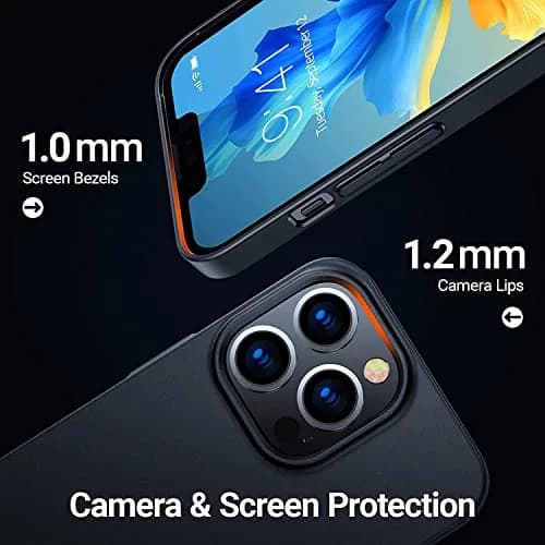 TORRAS Slim Fit for iPhone 13 Pro Case 6.1 Inch | Never Yellowing, Ultra Thin, Matte Black thumbnail 8