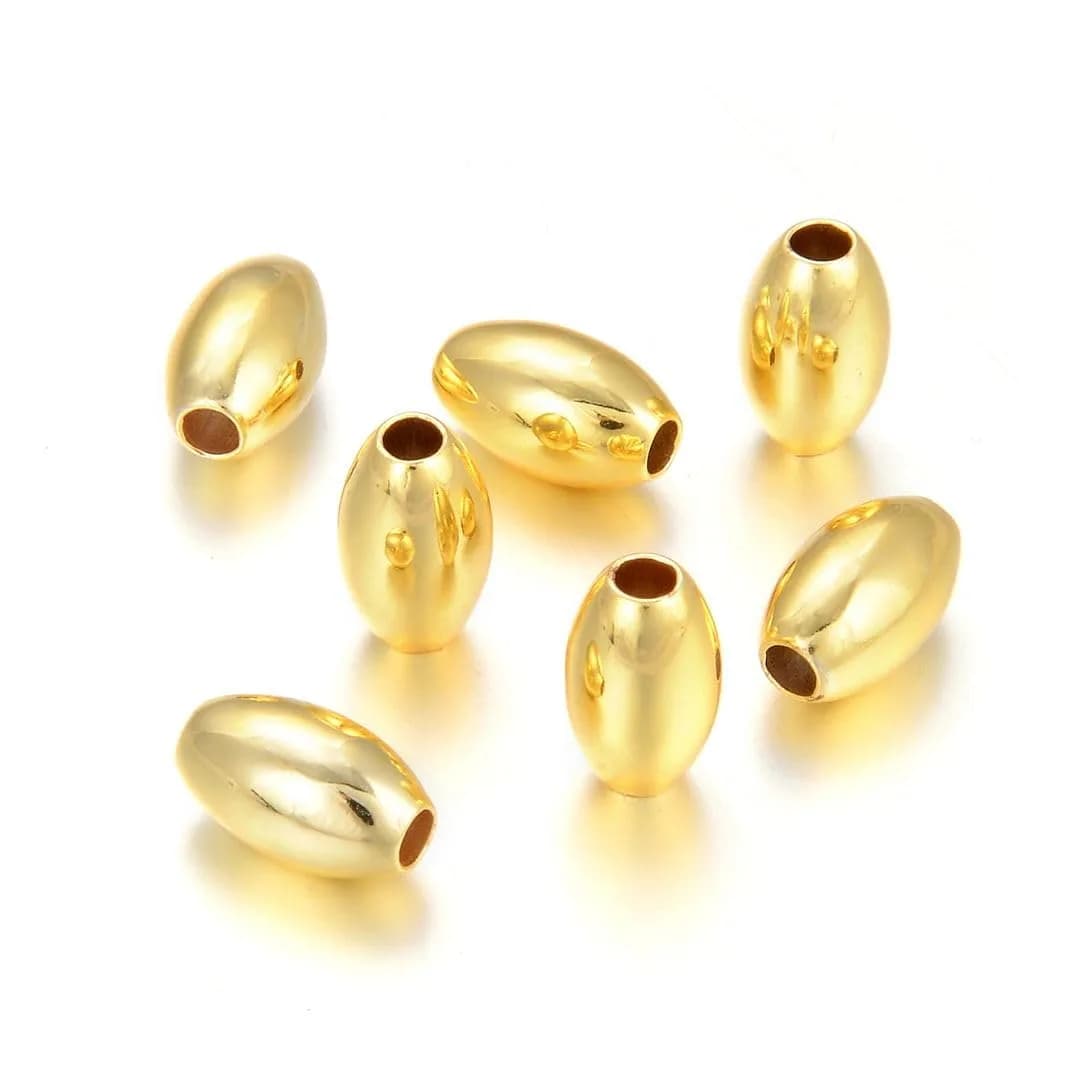 Adabele Gold Craft Bead 5.5mm | Sterling Silver Jewelry Component for Indian Creators