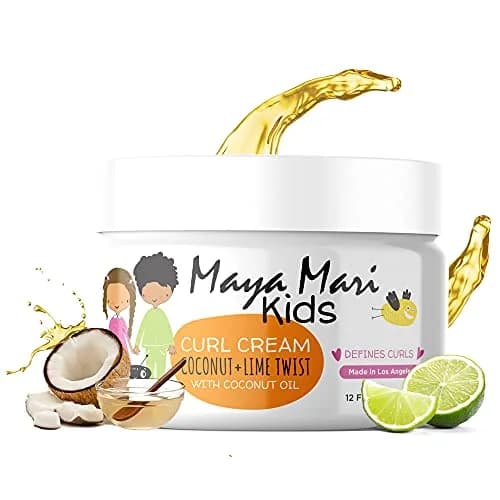 MAYA MARI Kids Curl Cream Coconut Lime Twist 355ml (12 oz) | Defines Curls, Tames Frizz, Kid-Safe Formula thumbnail 1