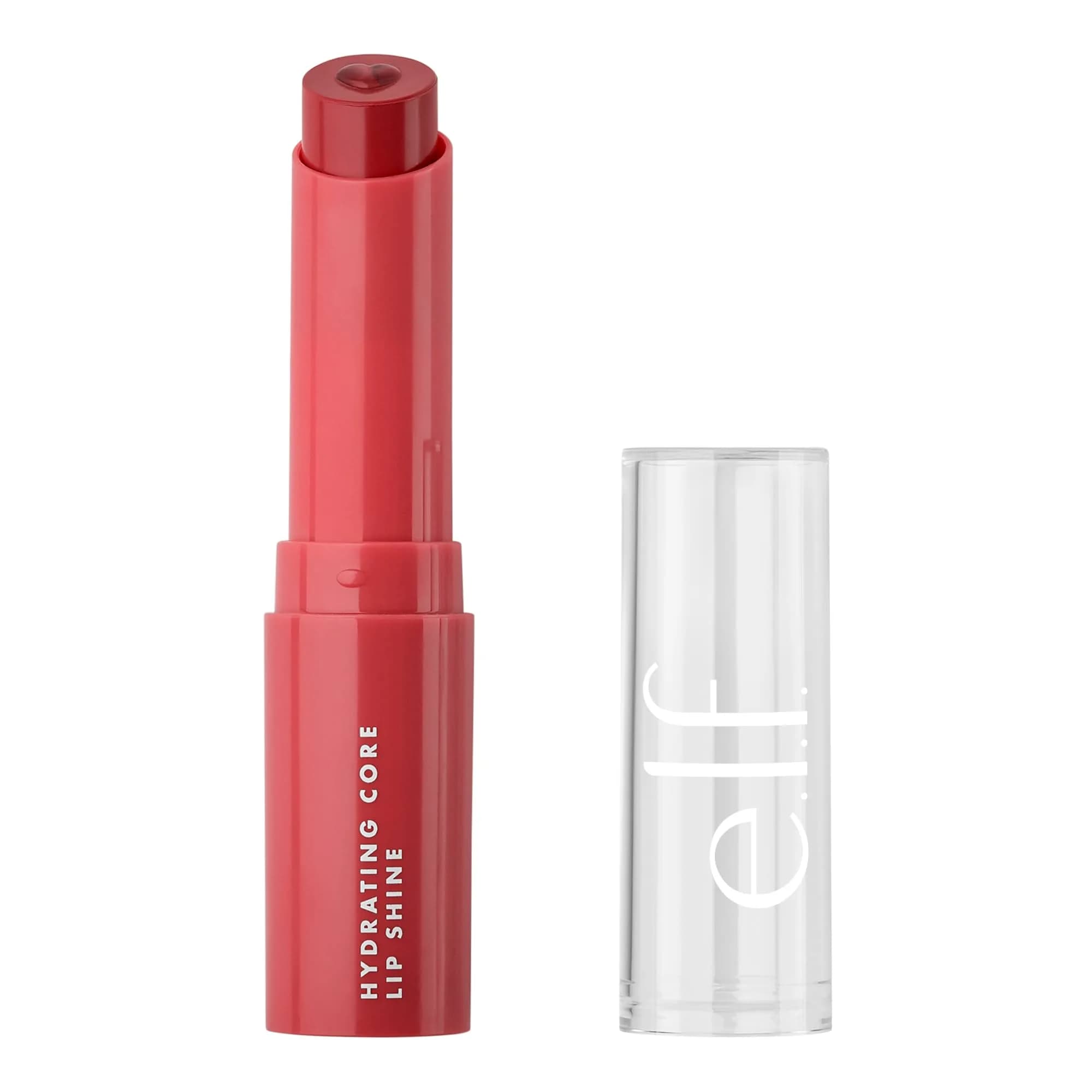 e.l.f. Hydrating Core Lip Shine Joyful Pink Rose 2.55ml (0.09 Oz) | Tinted Lip Balm for Smooth, Glossy Finish - main product image