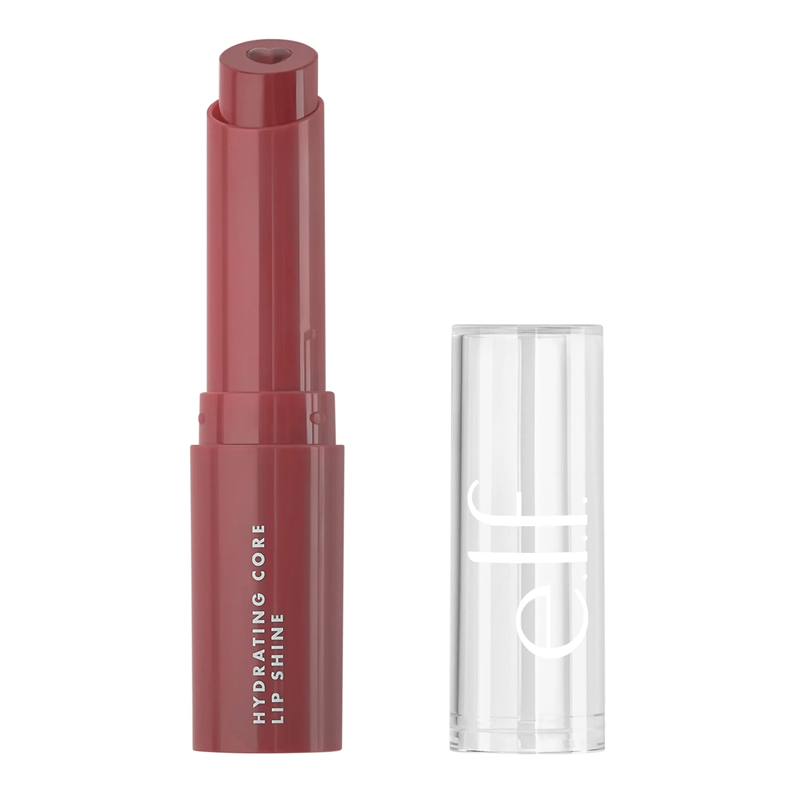 e.l.f. Hydrating Core Lip Shine Tinted Lip Balm Happy Dusty Rose 2.5ml (0.09 Fl Oz) | Melts for Smooth, Glossy Lips - main product image
