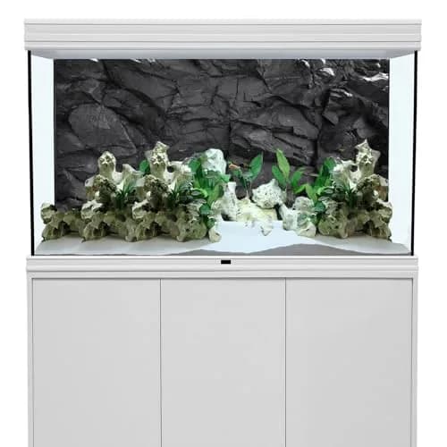 AWERT Black Rock Aquarium Background 150x60cm (60x24in) | Realistic HD Image for Fish Tanks thumbnail 2