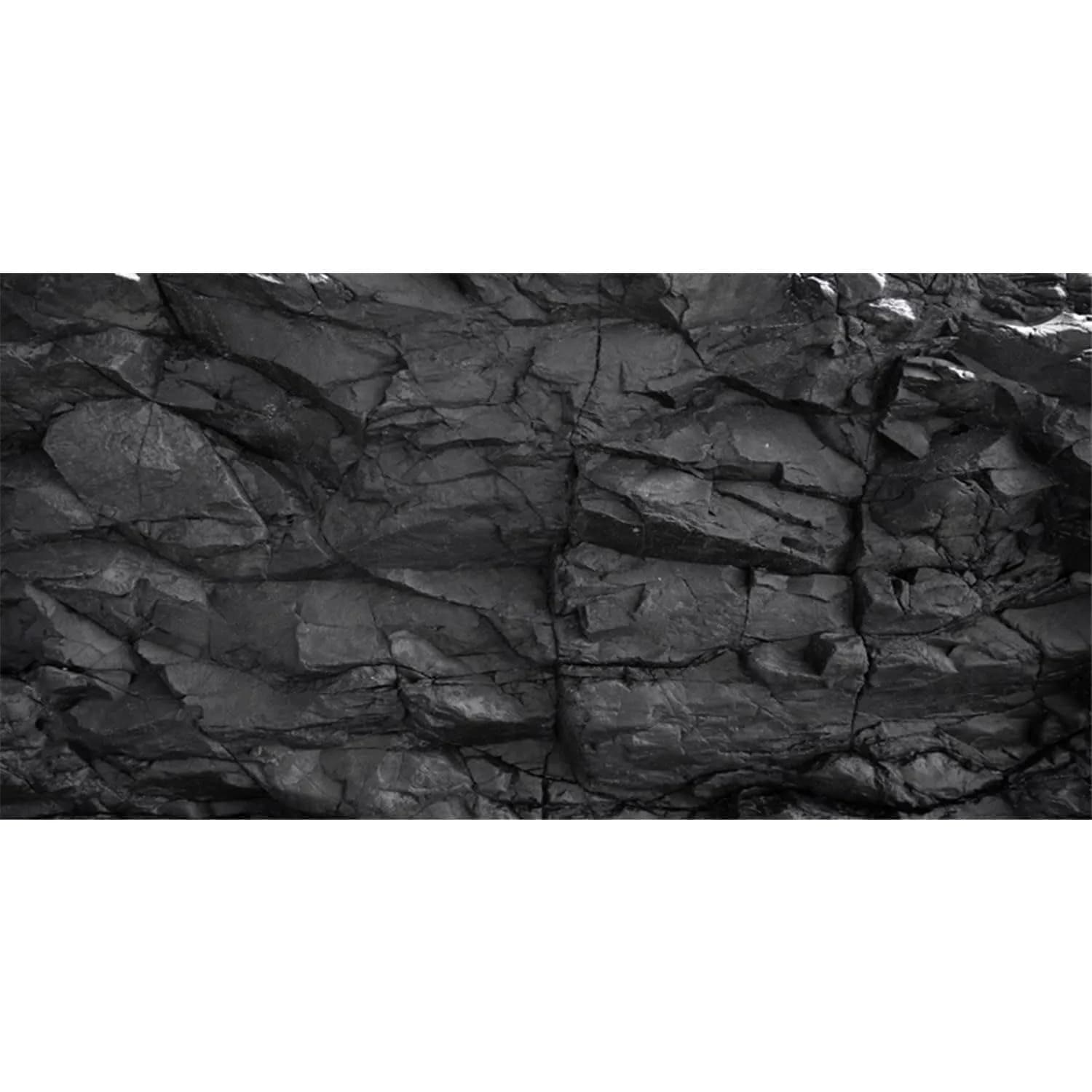 AWERT Black Rock Aquarium Backdrop 180x60cm (72x24in) | Realistic HD Stone Texture — 72x24in/180x60cm