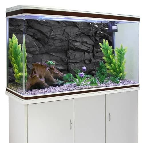 AWERT Black Rock Aquarium Backdrop 180x60cm (72x24in) | Realistic HD Stone Texture thumbnail 3